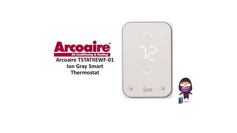 Arcoaire TSTATIIEWF-01 Ion Gray Smart Thermostat Owner’s Manual
