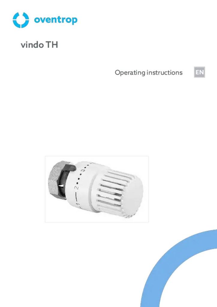 oventrop Vindo TH Thermostat Instruction Manual