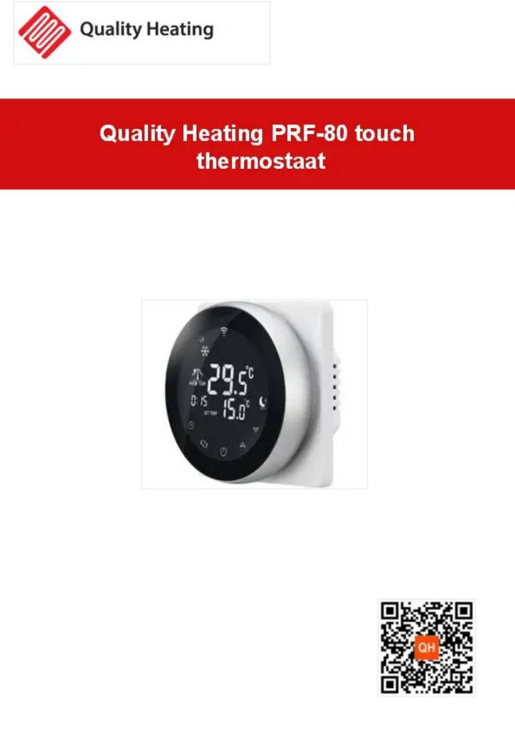 Quality Heating PRF-80 Touch Thermostat Instructions