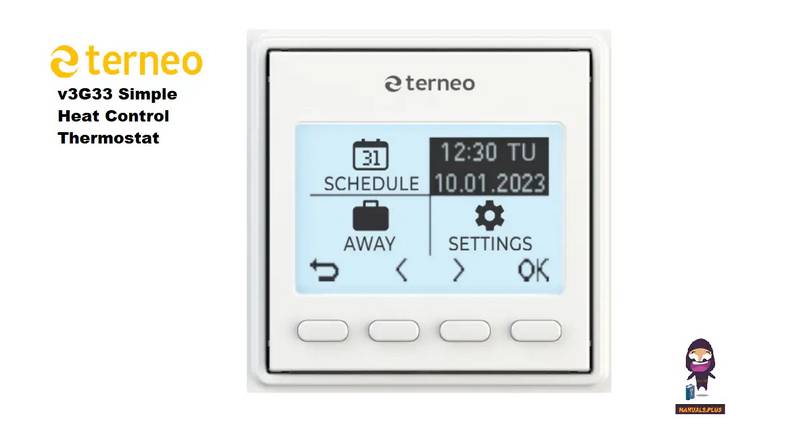 terneo v3G33 Simple Heat Control Thermostat Instruction Manual